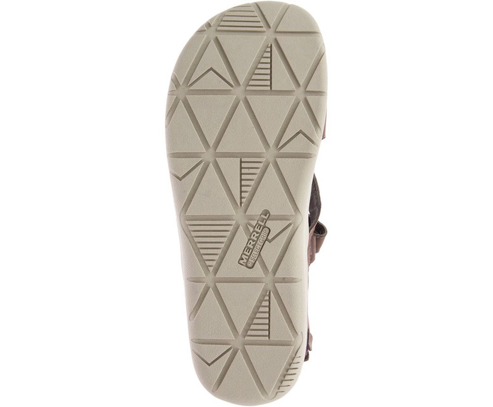 Sandálias Senhora - Merrell Trailway Backstrap Couro - Marrom - UAN570169